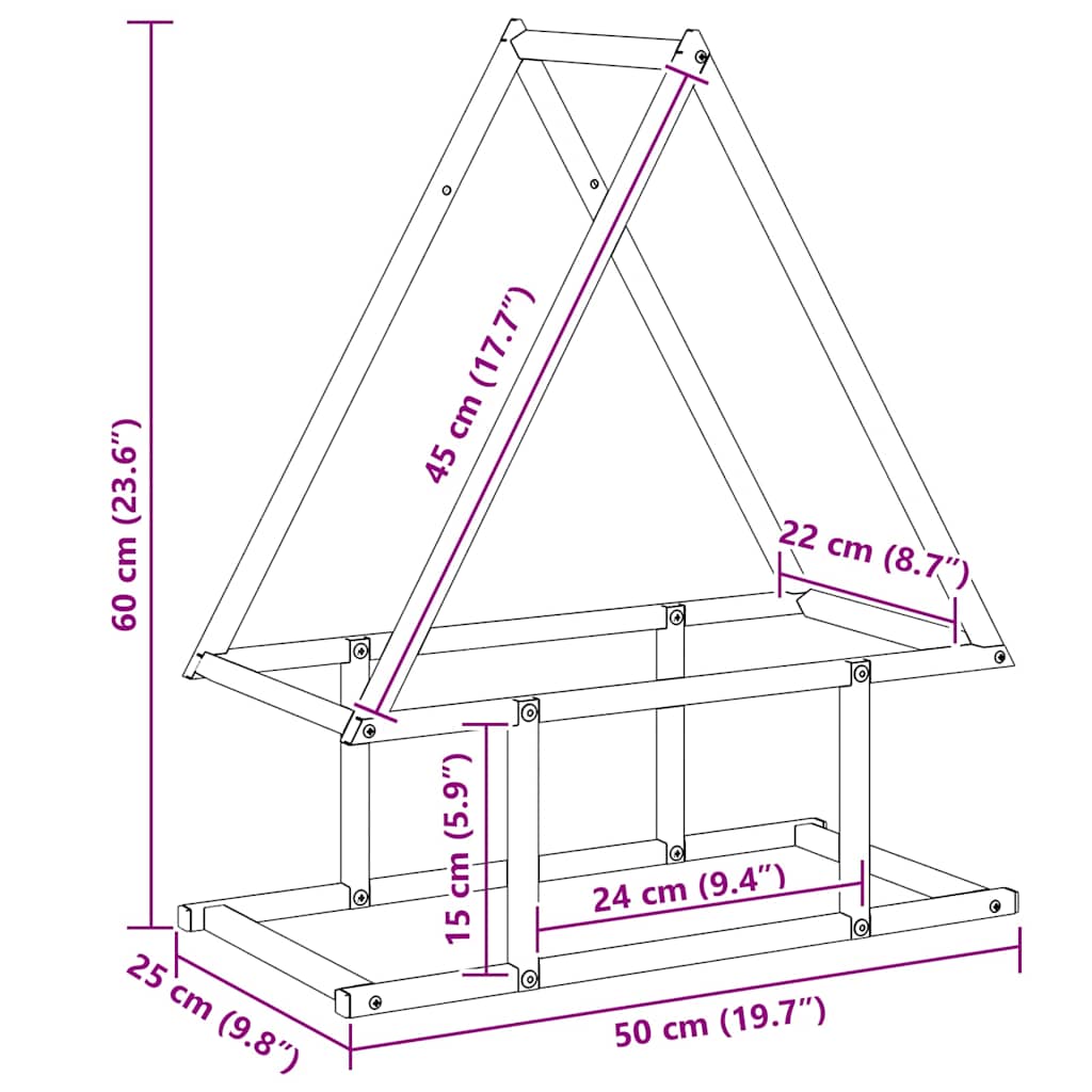 Firewood Rack Olive Green 50x25x60 cm Cold-rolled steel
