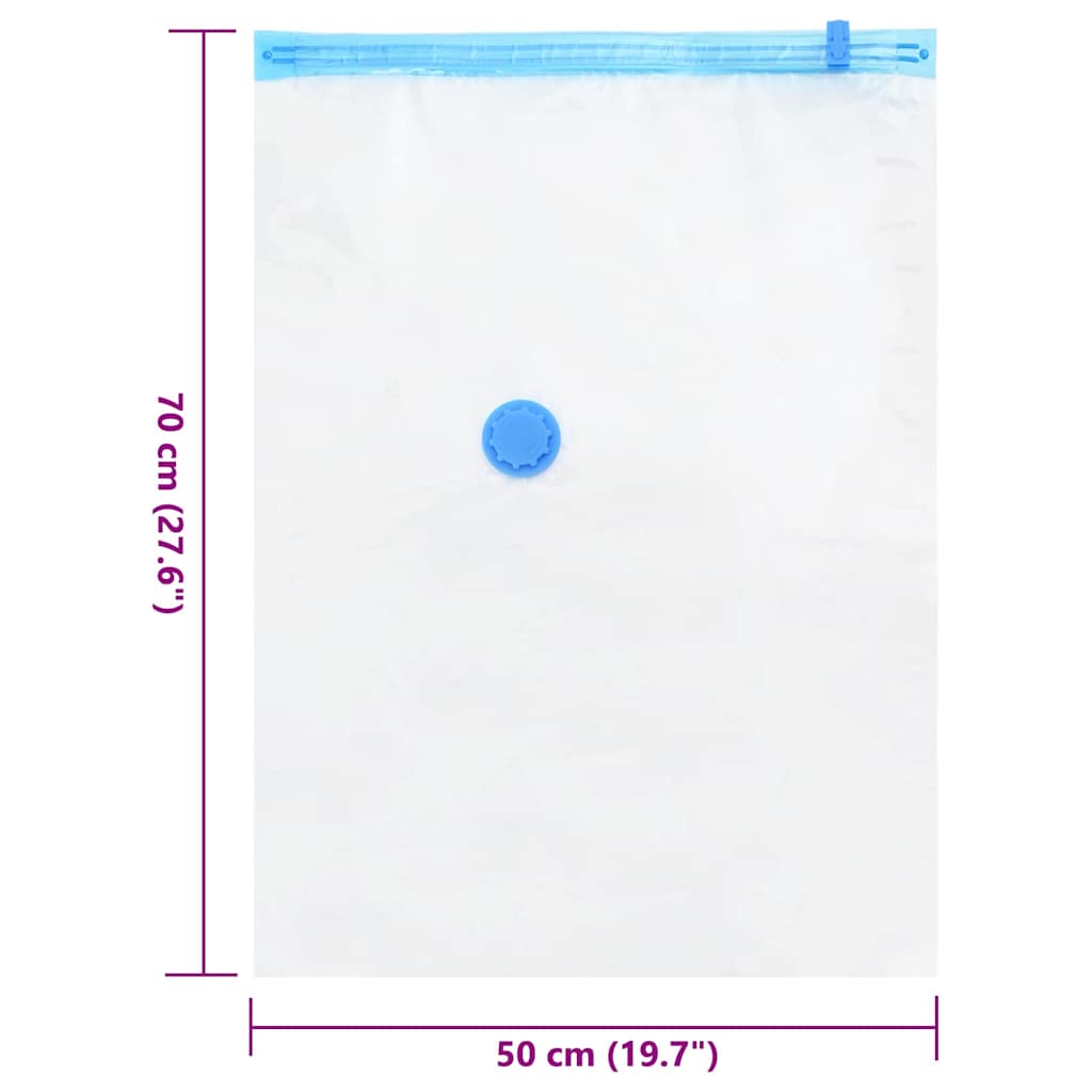 Storage Bags 20 pcs Transparent and Blue 70 x 50 cm