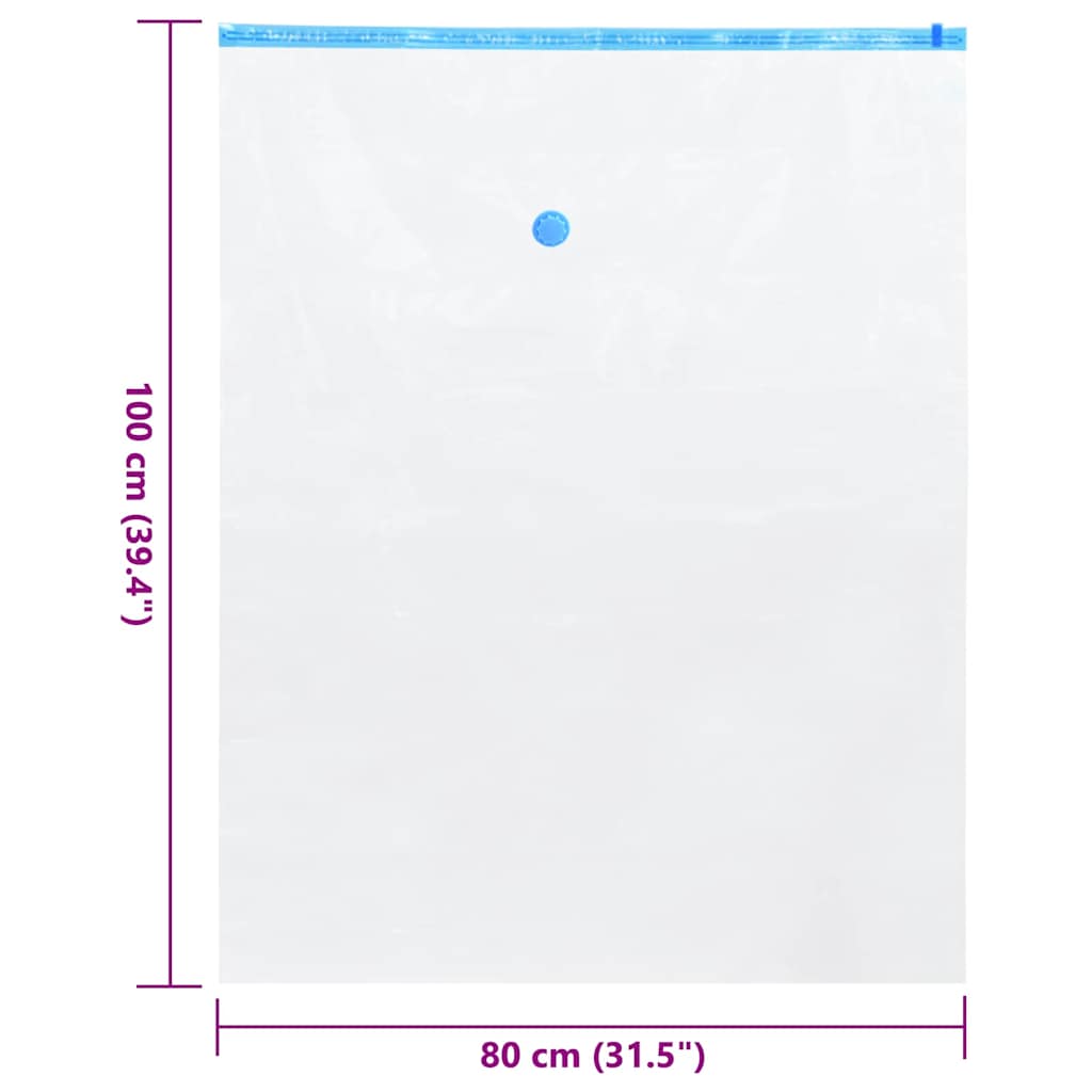 Storage Bags 50 pcs Transparent and Blue 100 x 80 cm
