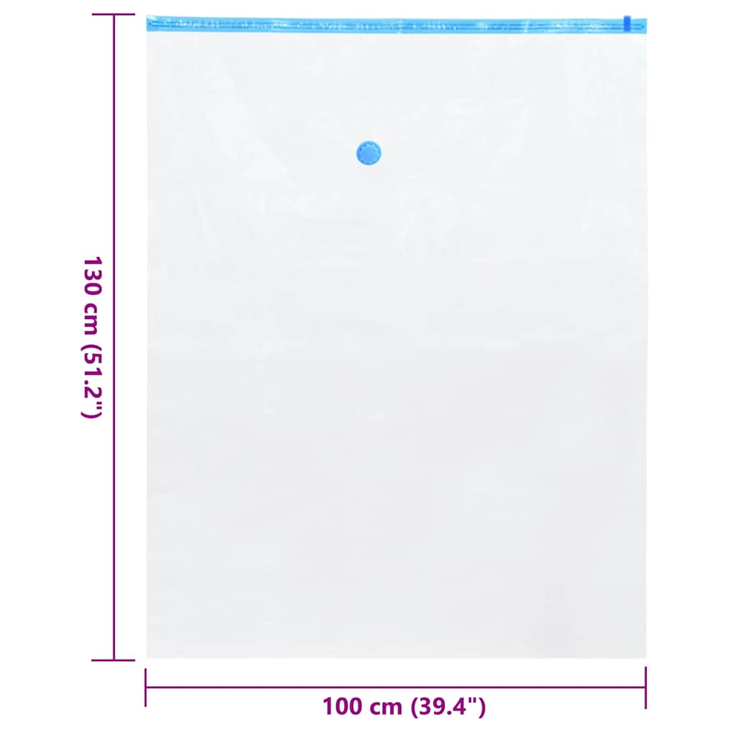 Storage Bags 10 pcs Transparent and Blue 130 x 100 cm