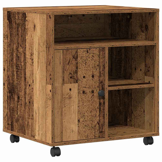 Printer Stand Old wood 60 x 50 x 67 cm Engineered Wood