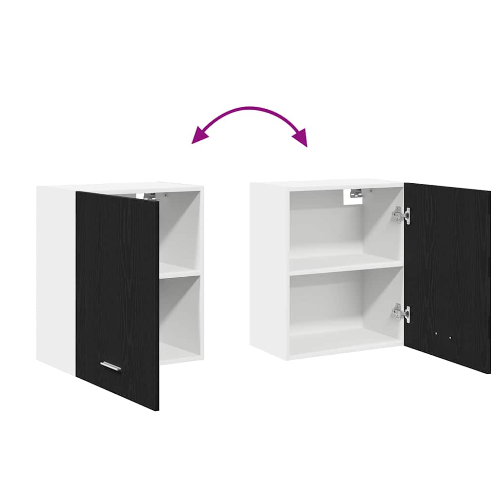 Hanging Cabinet Black Oak 50 x 31 x 60 cm Engineered Wood