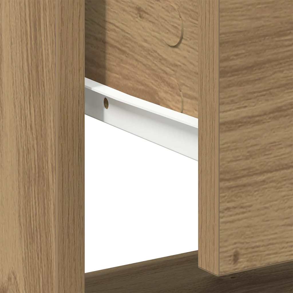 Nightstand 2 pcs Artisan Oak 45 x 34 x 44 cm Engineered Wood