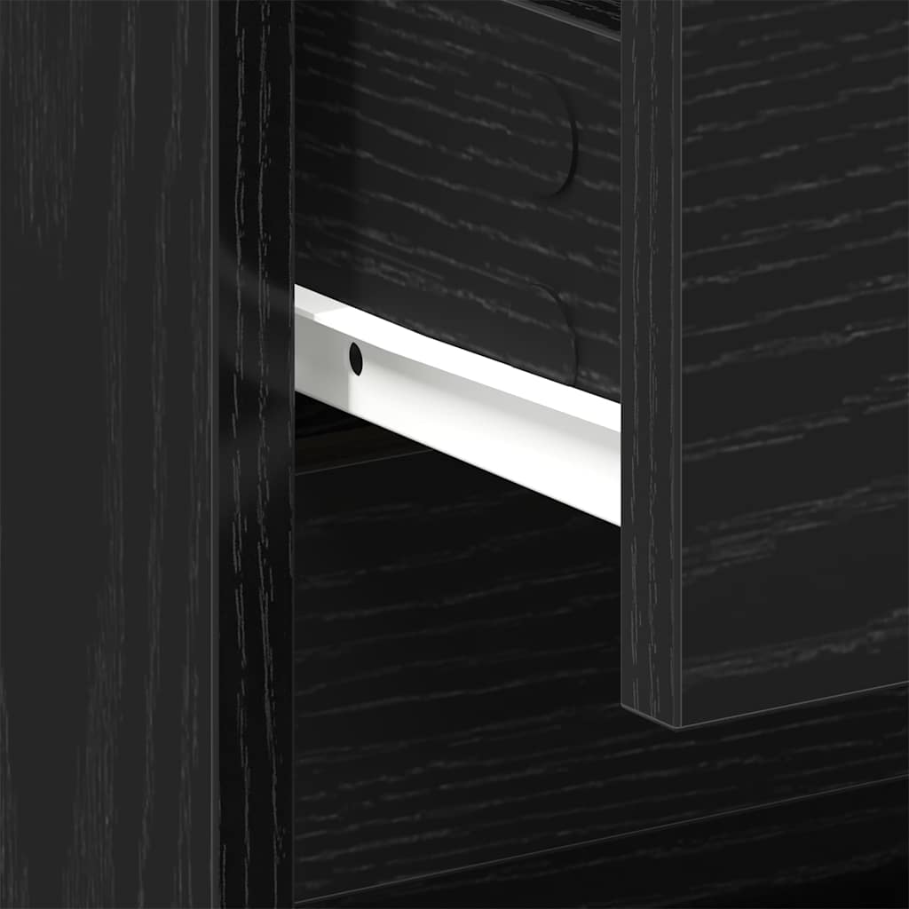 Bedside Cabinet 2 pcs Black Oak 45 x 34 x 44.5 cm