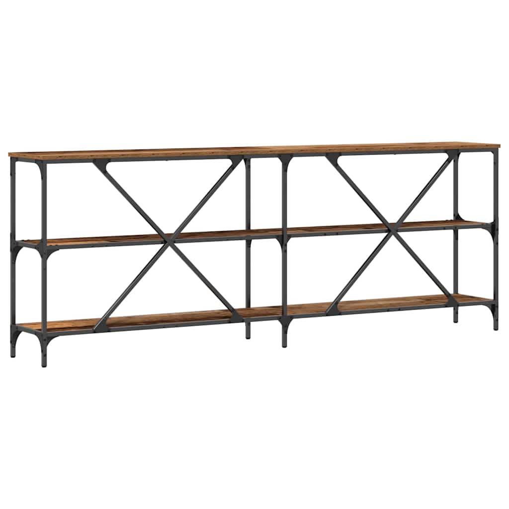 Console Table with Shelf Other Old Wood 200 x 30 x 75 cm