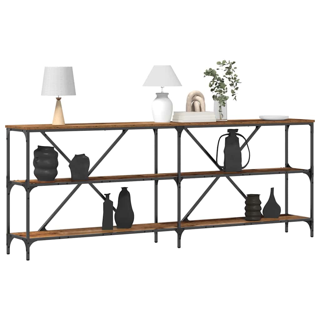Console Table with Shelf Other Old Wood 200 x 30 x 75 cm