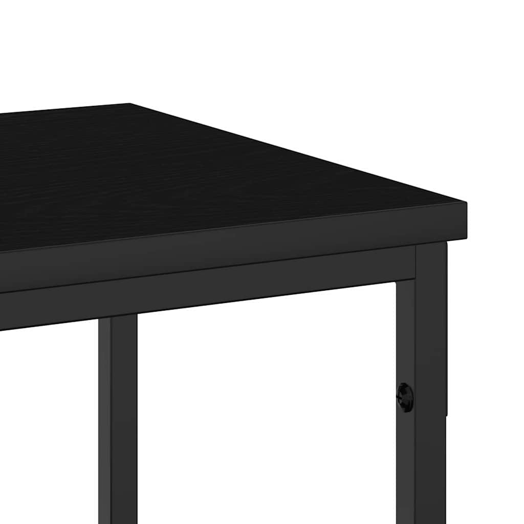 Console Table with Shelf Other Black oak 200 x 30 x 75 cm