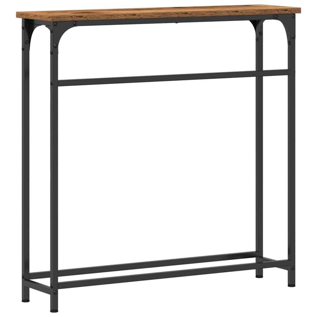Console Table with Shelf Old Wood 75 x 19.5 x 75 cm