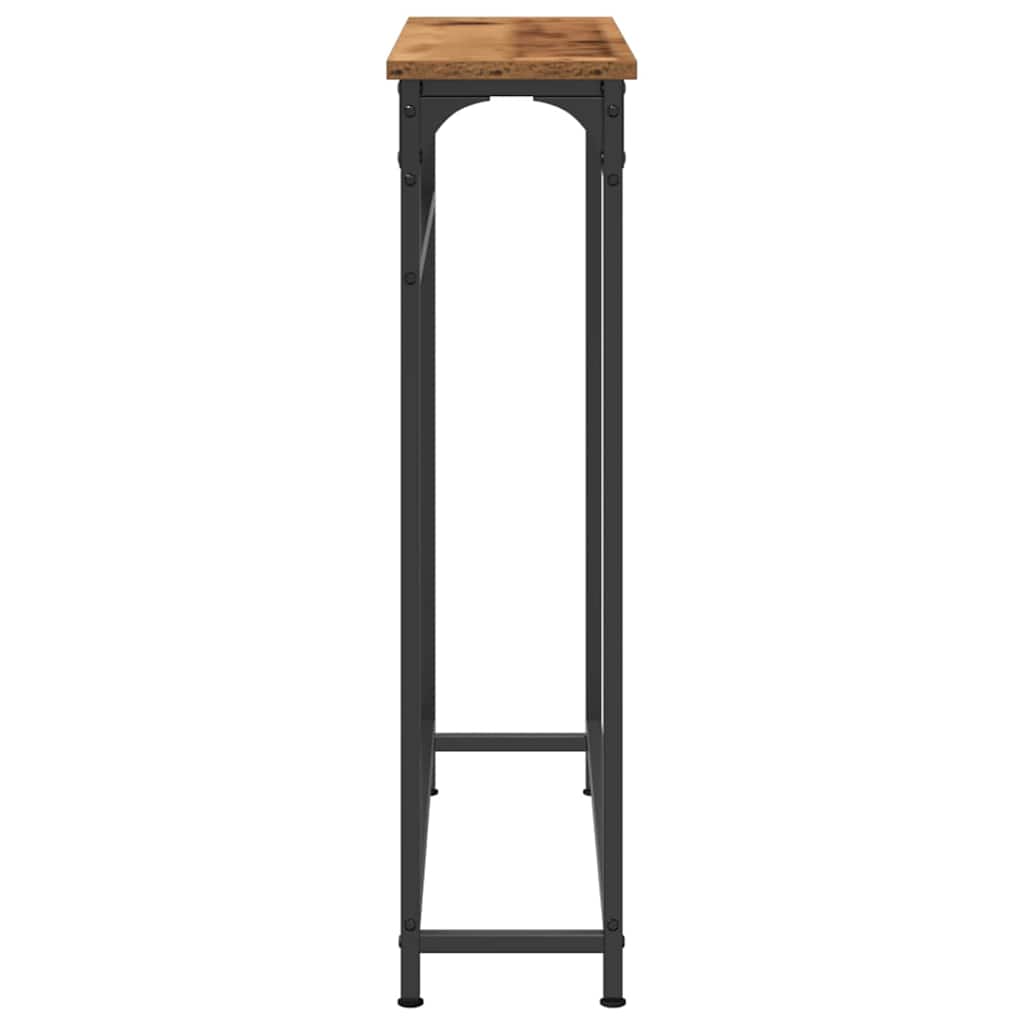 Console Table with Shelf Old Wood 75 x 19.5 x 75 cm