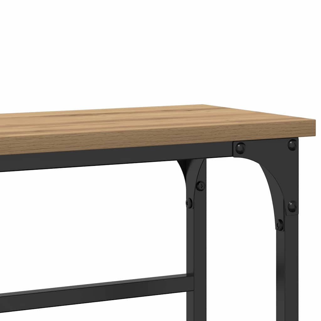 Console Table with Shelf Artisan oak 75 x 19.5 x 75 cm