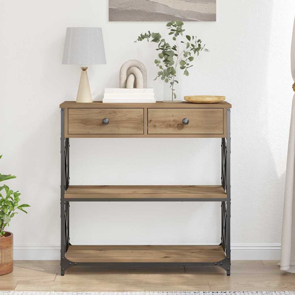 Console Table with Drawer Artisan oak 75 x 28 x 75 cm