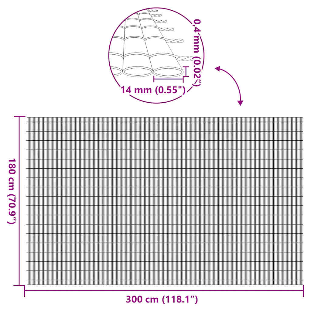 Garden Fence Double-Sided Grey 1,8x3 m PVC