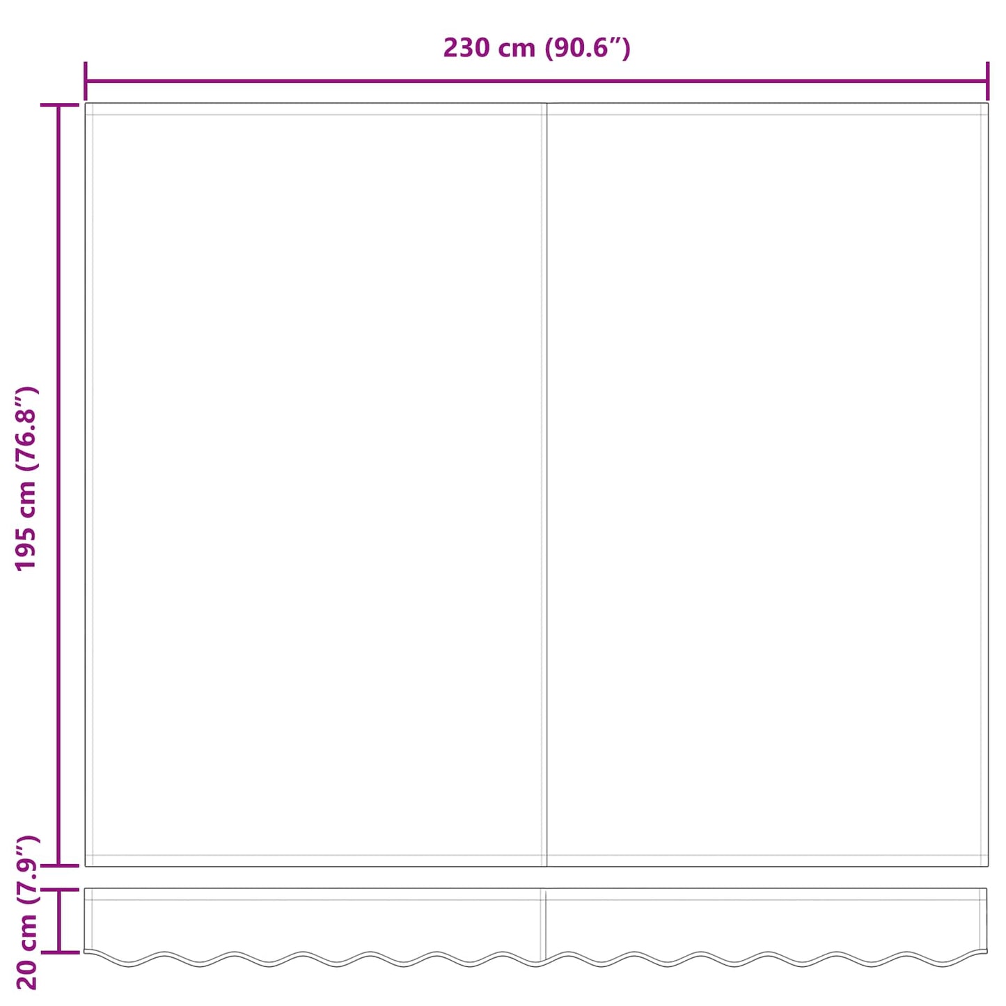 Retractable Awning Blue 250 x 200 cm Fabric