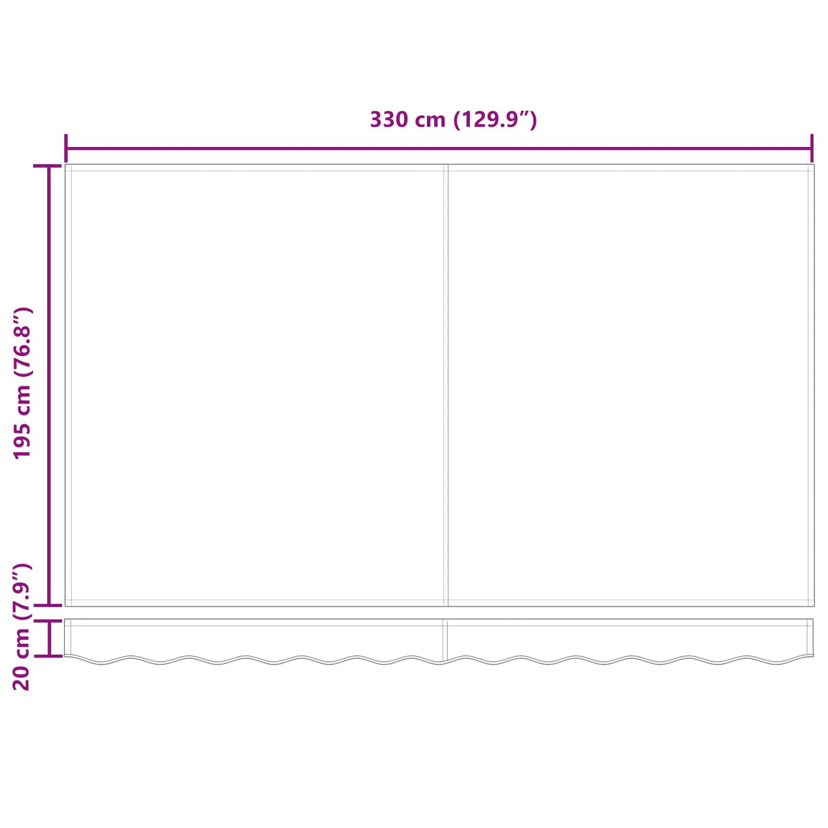 Retractable Awning Orange 350 x 200 cm Fabric