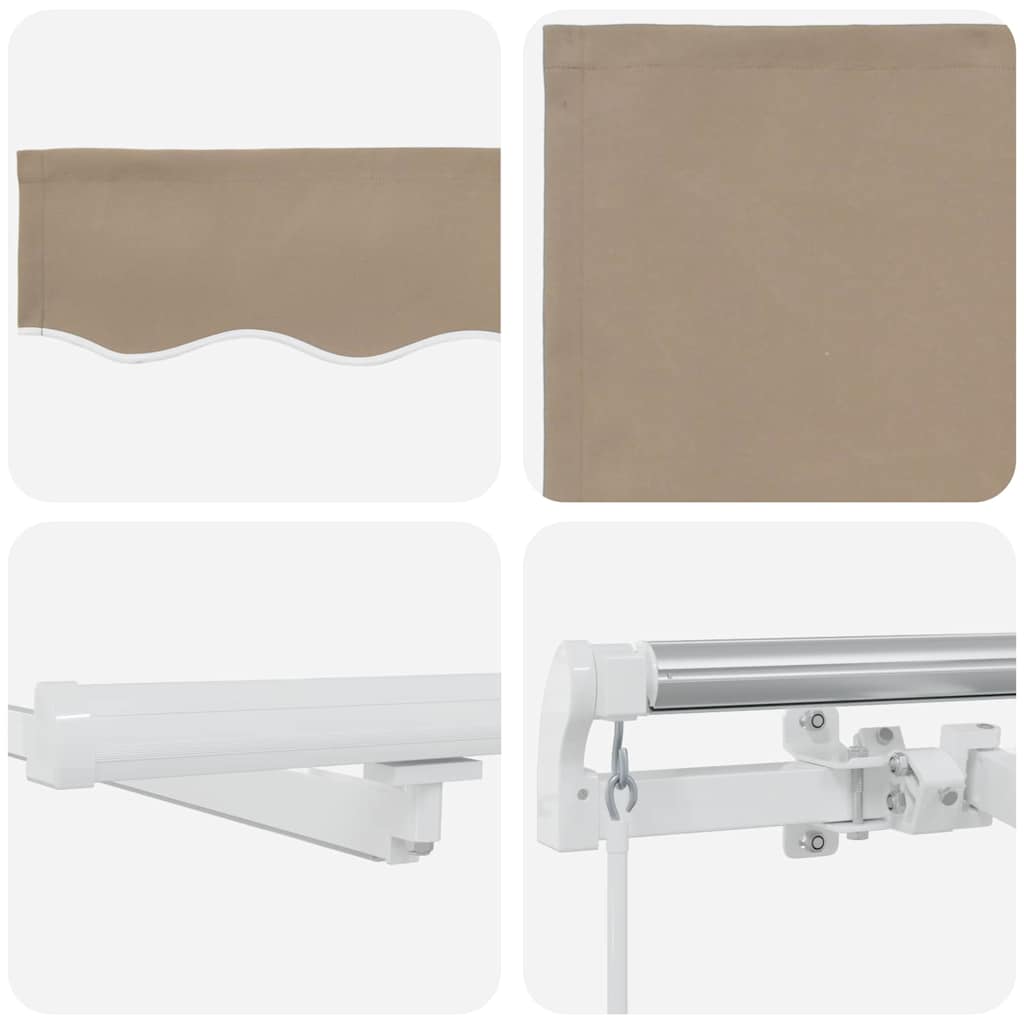 Retractable Awning Beige 400 x 300 cm Fabric and Aluminium