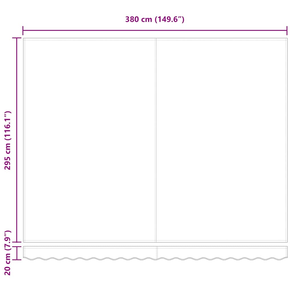 Retractable Awning White 400 x 300 cm Polyester and Aluminium