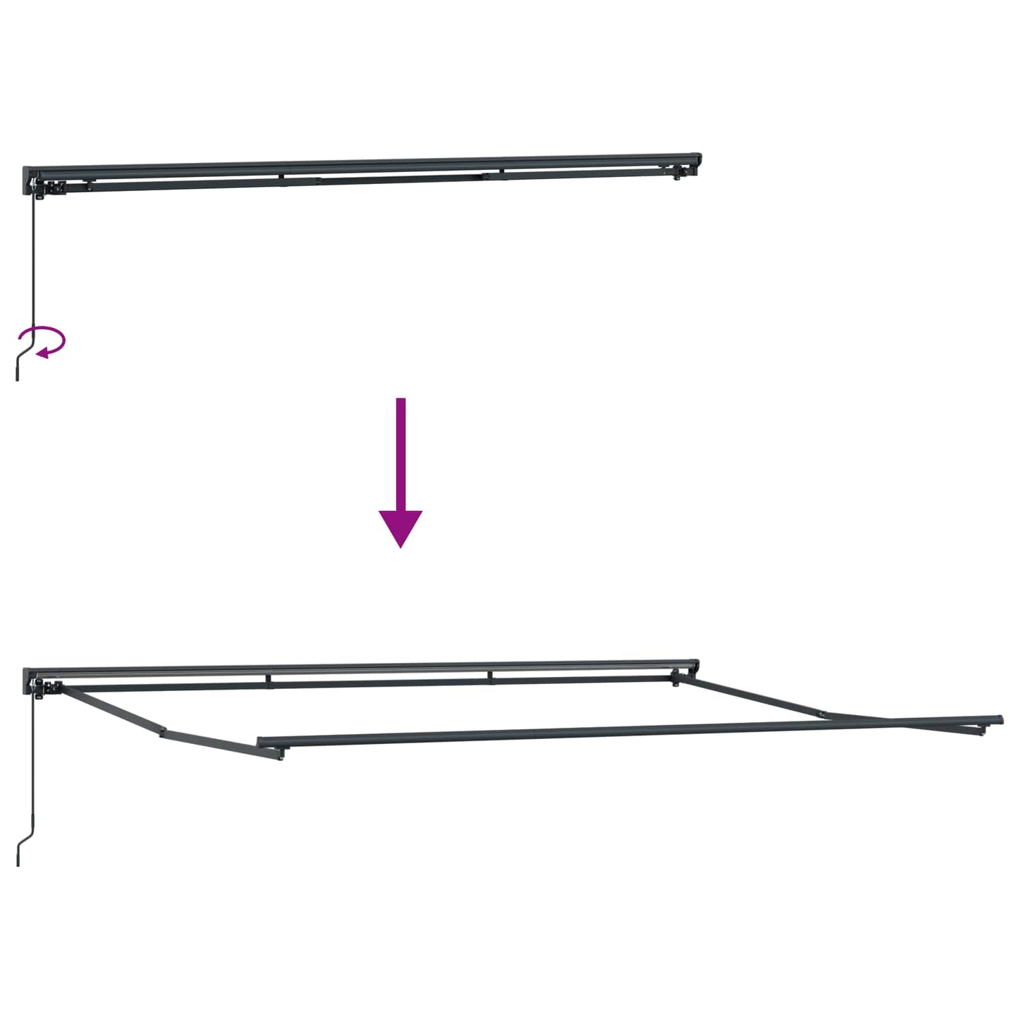 Retractable Awning Blue and White 400 x 300 cm