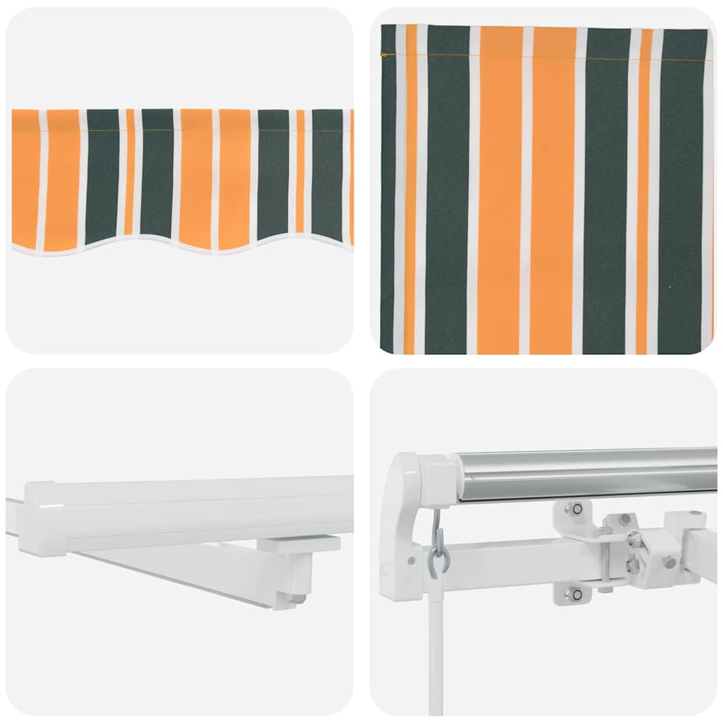 Retractable Awning Green and yellow 500 x 350 cm