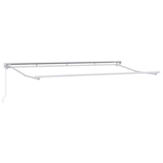 Awning Frame Manual Adjustable White 4 x 2 m Steel