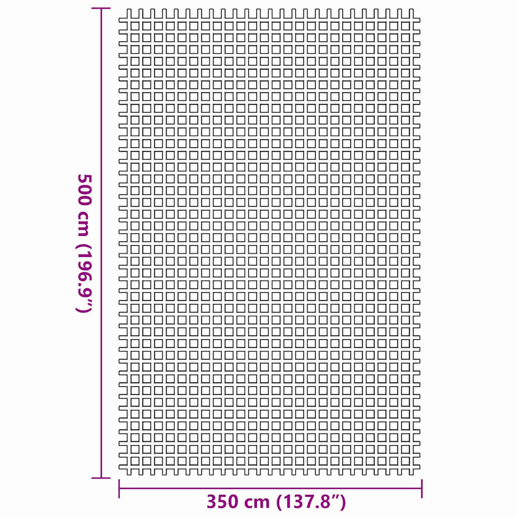 Tent Carpet Green 500 x 350 cm Polyester