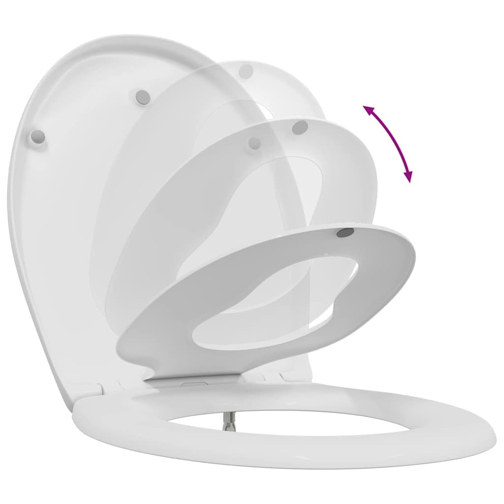 Toilet Seat White 47 x 37 x 4 cm Duroplast
