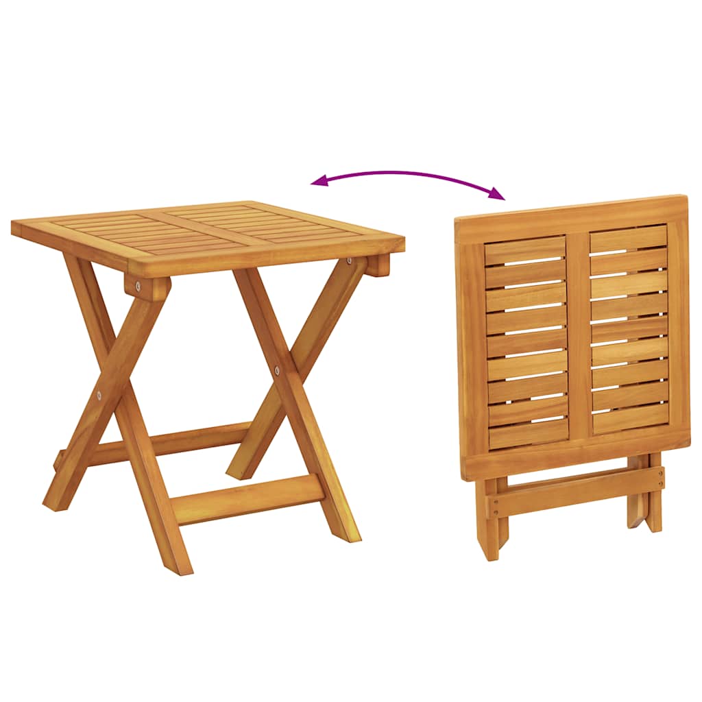 Wheeled Sun Loungers 2 pcs with Table Solid Wood Acacia