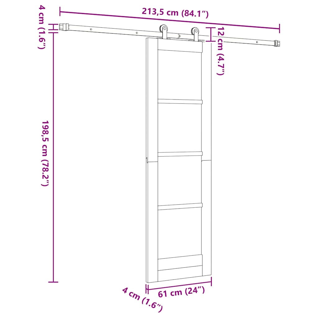 Sliding Door ORKDAL Natural 61 x 198.5 cm
