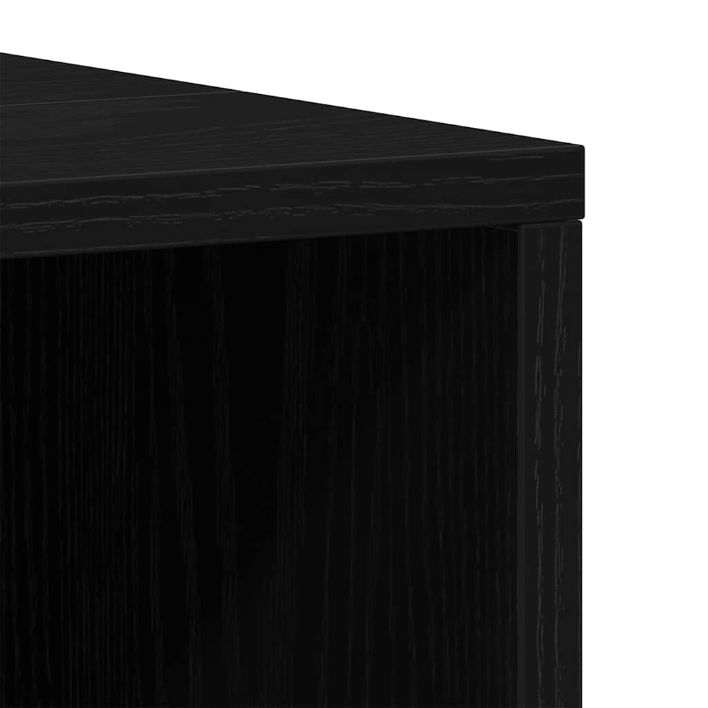 Bathroom Furniture Set 3 pcs Black Engineered wood
