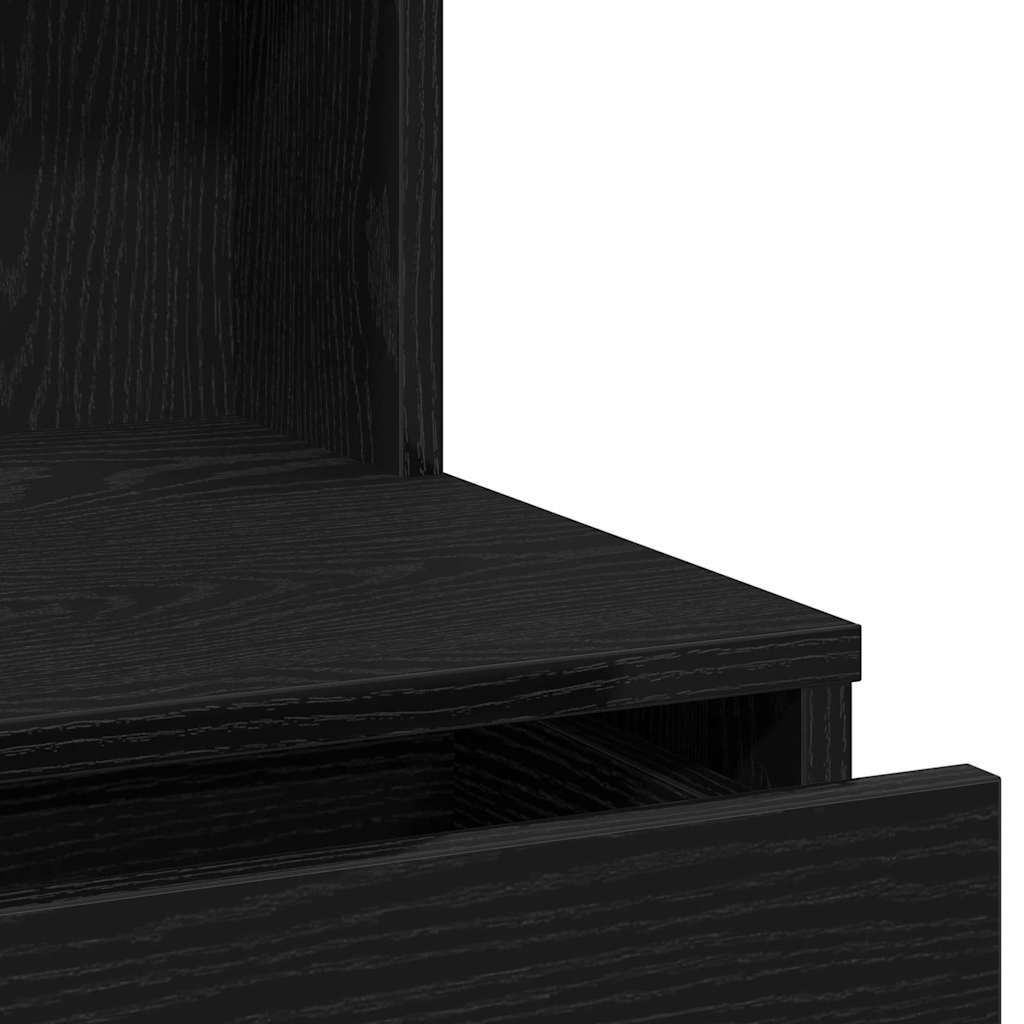 Dressing Table Set 2 pcs Black Oak 74.5 x 40 x 141 cm