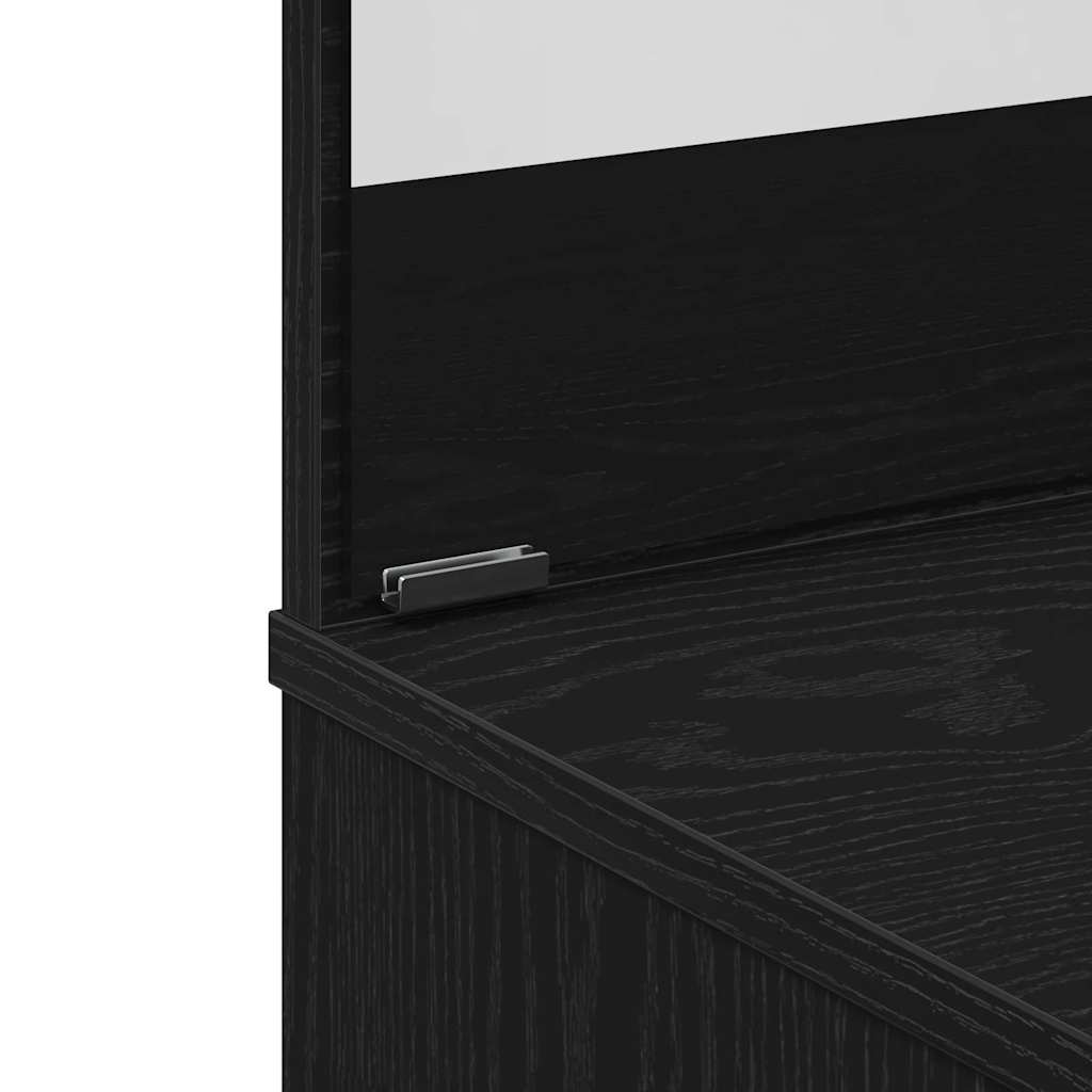 Dressing Table Set 2 pcs Black Oak 86.5 x 35 x 136 cm
