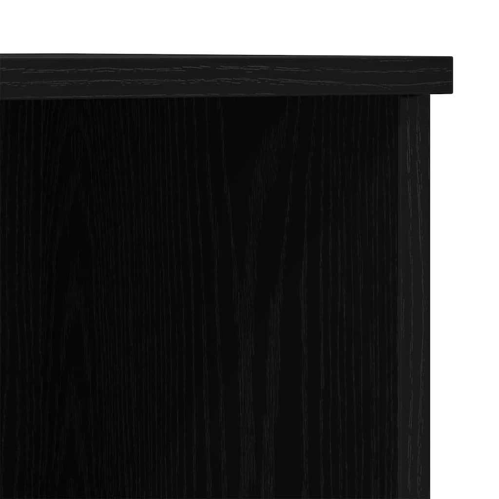 Highboard Black Oak 132 x 35.5 x 103.5 cm Engineered Wood