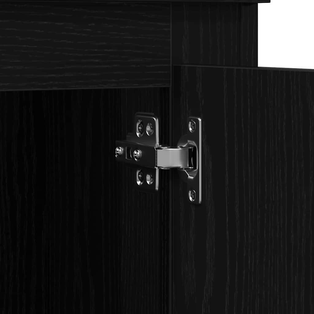 Highboard Black Oak 132 x 35.5 x 103.5 cm Engineered Wood