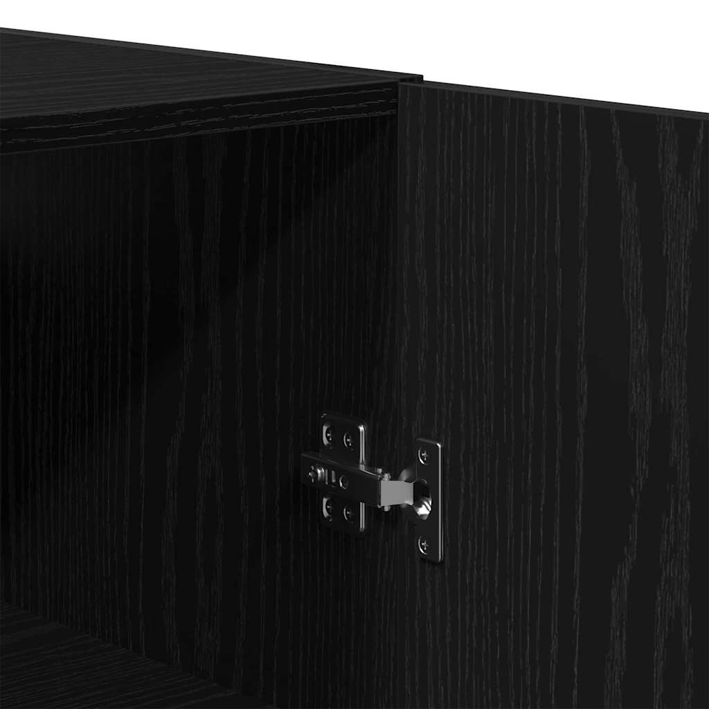 Highboard 2 pcs Black Oak 69.5 x 34 x 180 cm Engineered Wood