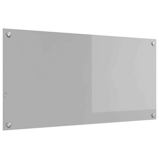 Kitchen Backsplash Light Grey 100 x 50 cm Tempered Glass