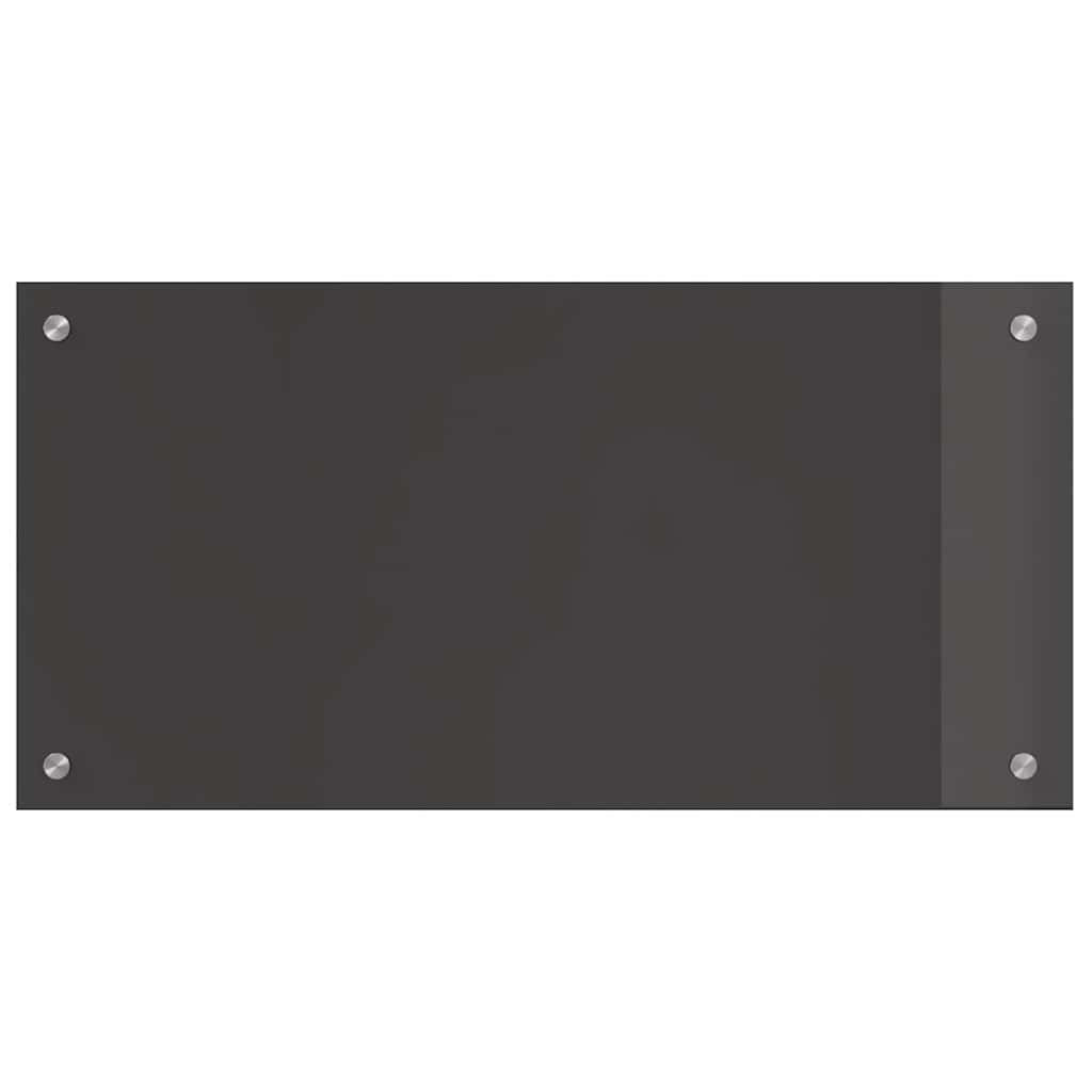 Kitchen Backsplash Dark grey 80 x 40 x 0.6 cm Tempered Glass