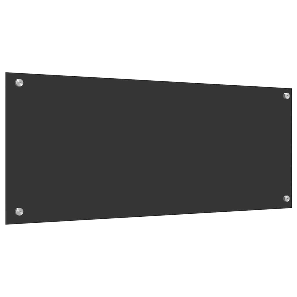Kitchen Backsplash Dark grey 100 x 40 x 0.6 cm Tempered Glass
