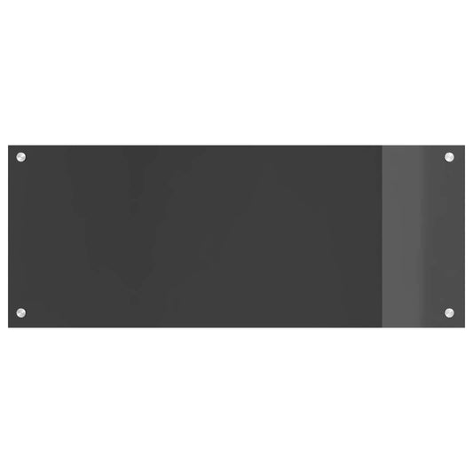 Kitchen Backsplash Dark Grey 100 x 40 cm Tempered Glass