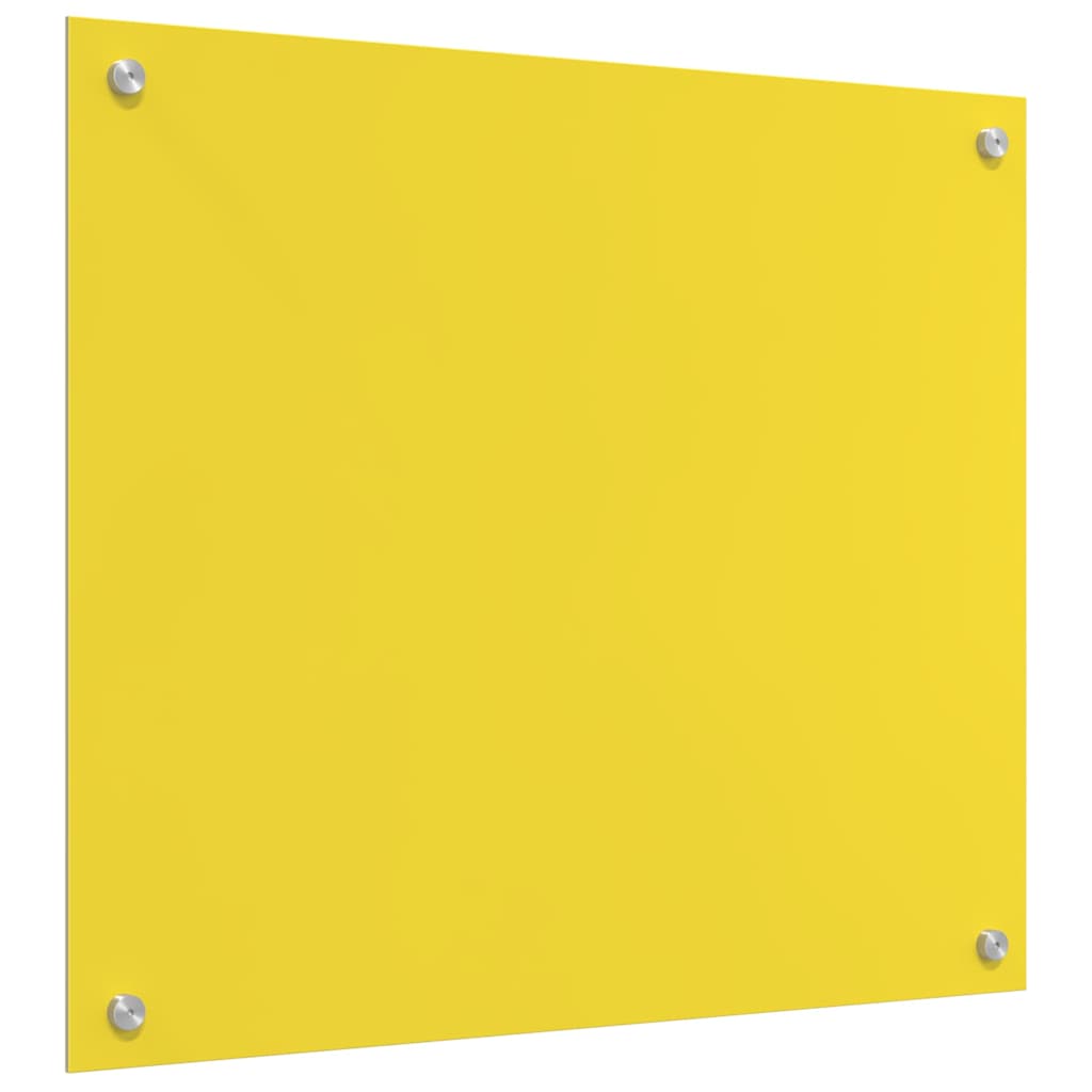 Kitchen Backsplash Yellow 70 x 60 x 0.6 cm Tempered Glass