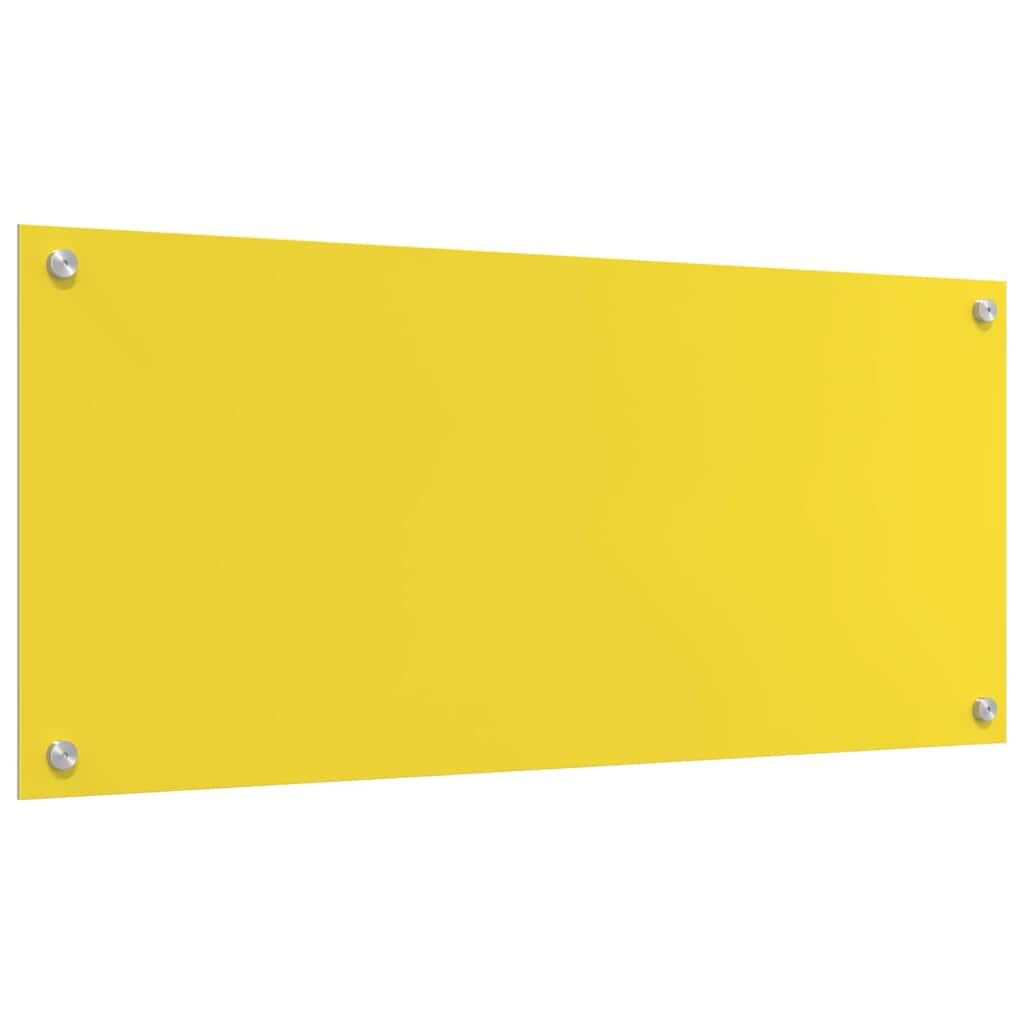 Kitchen Backsplash Yellow 90 x 40 x 0.6 cm Tempered Glass