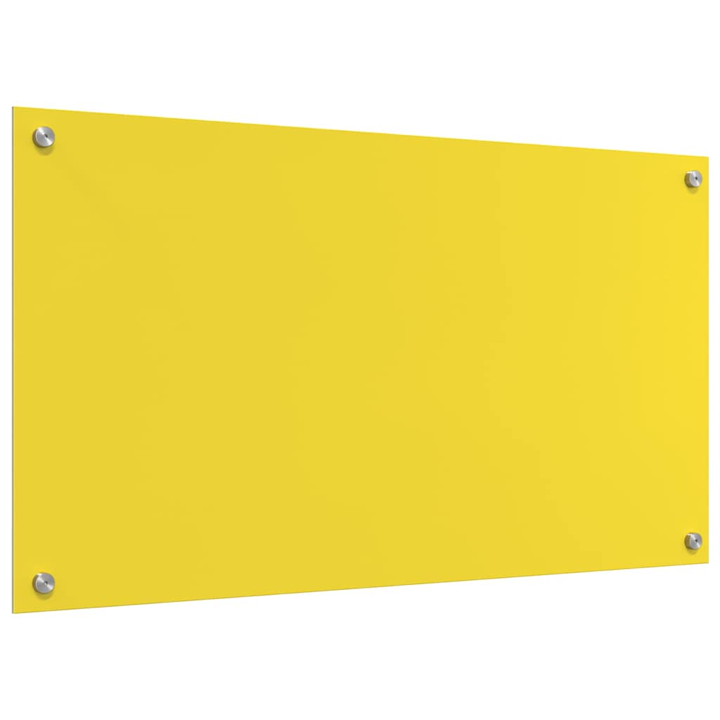 Kitchen Backsplash Yellow 90 x 50 x 0.6 cm Tempered Glass