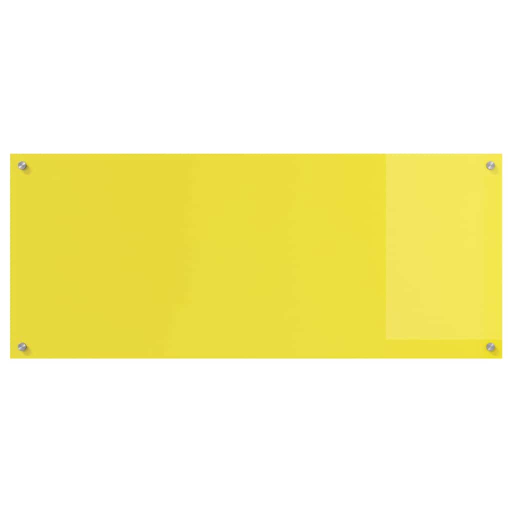 Kitchen Backsplash Yellow 120 x 50 x 0.6 cm Tempered Glass
