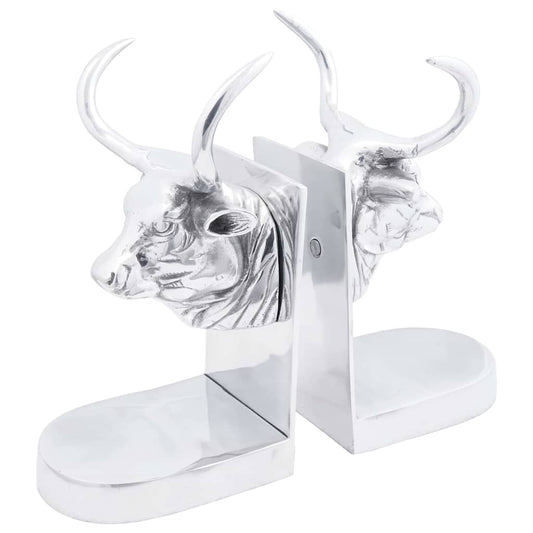 Bookends 2 pcs Silver 17 x 15 x 27 cm Aluminium