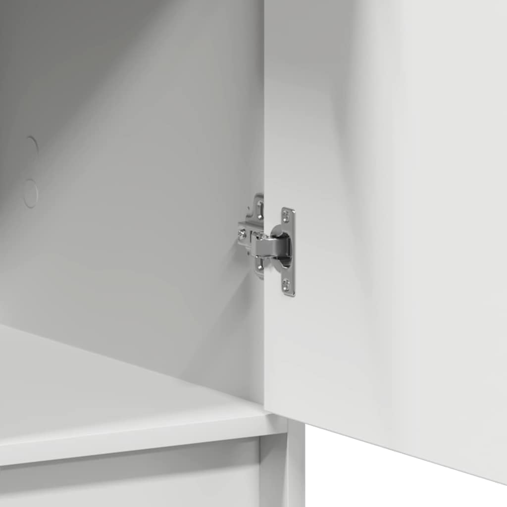 Highboard White 41 x 40 x 135 cm Engineered Wood