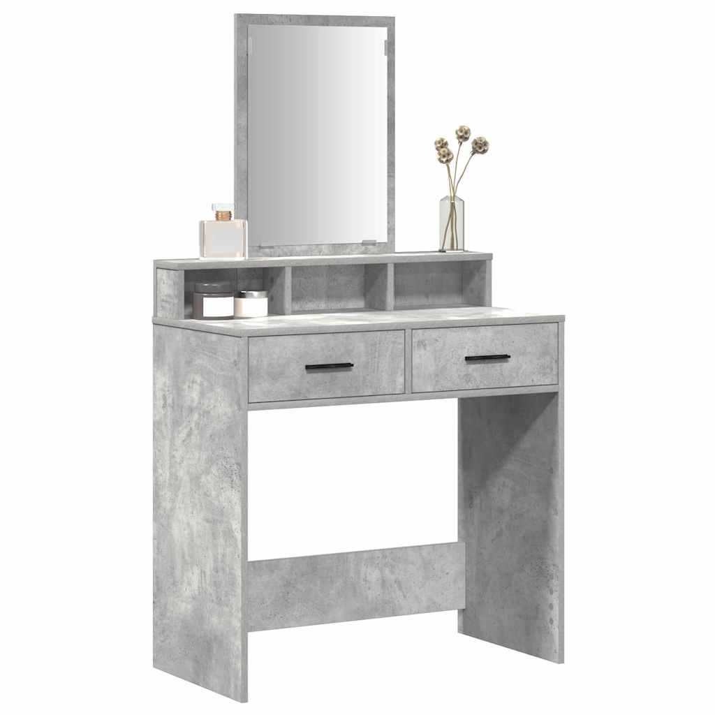 Dressing Table Concrete grey 79 x 41 x 140 cm Engineered wood