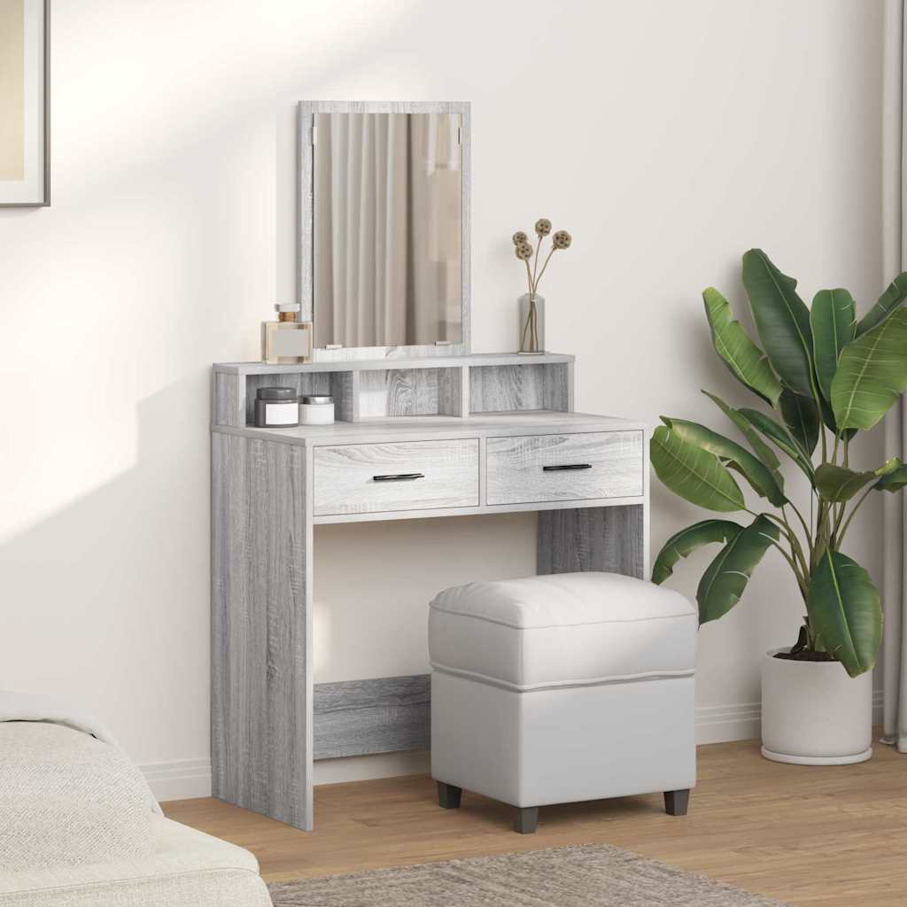 Dressing Table Grey Sonoma 79 x 41 x 140 cm Engineered wood