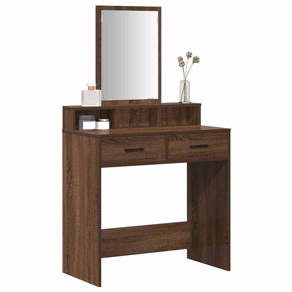 Dressing Table Brown Oak 79 x 41 x 140 cm Engineered wood