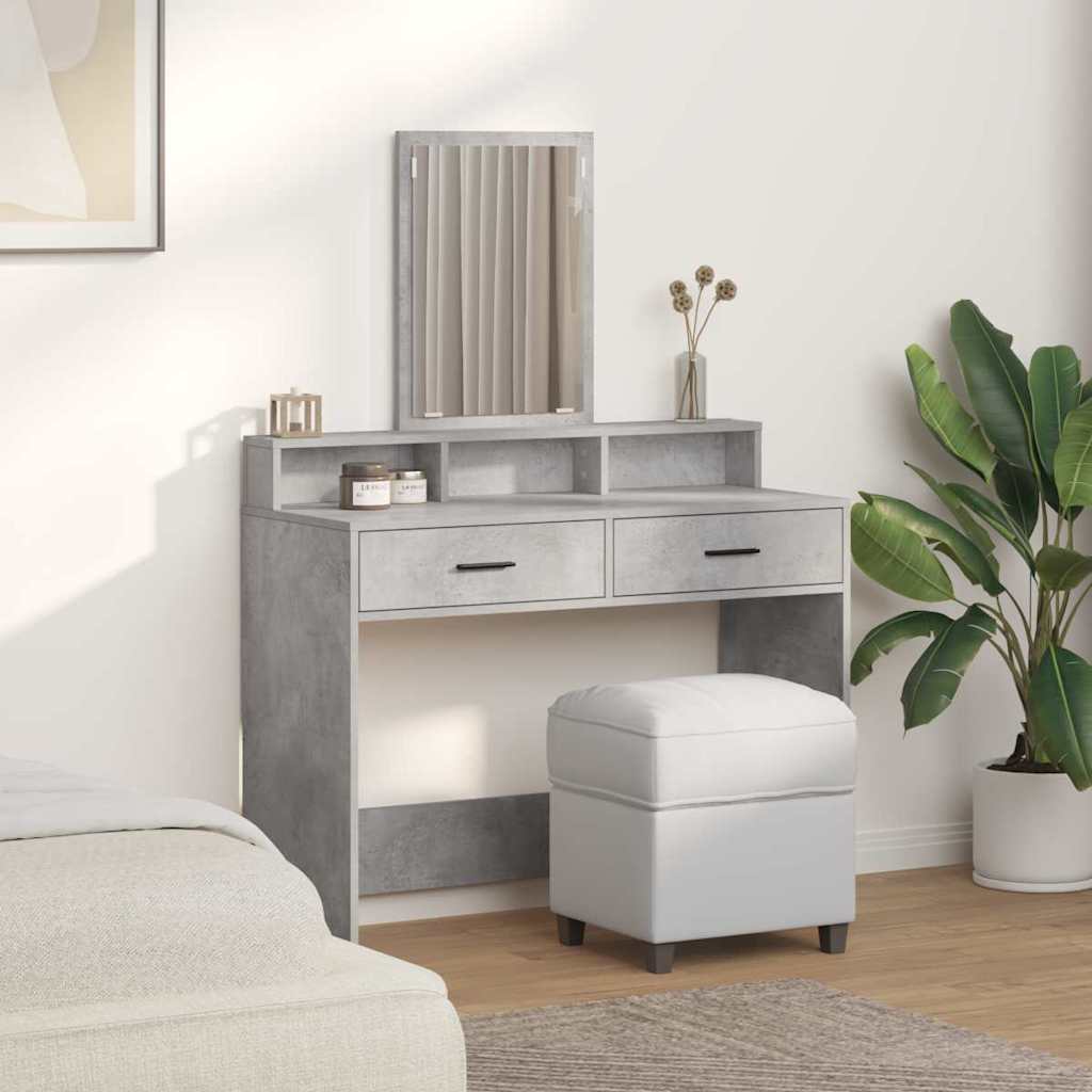 Dressing Table Concrete grey 100 x 41 x 140 cm Engineered wood