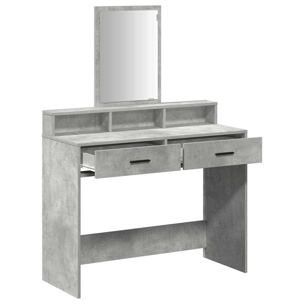 Dressing Table Concrete grey 100 x 41 x 140 cm Engineered wood