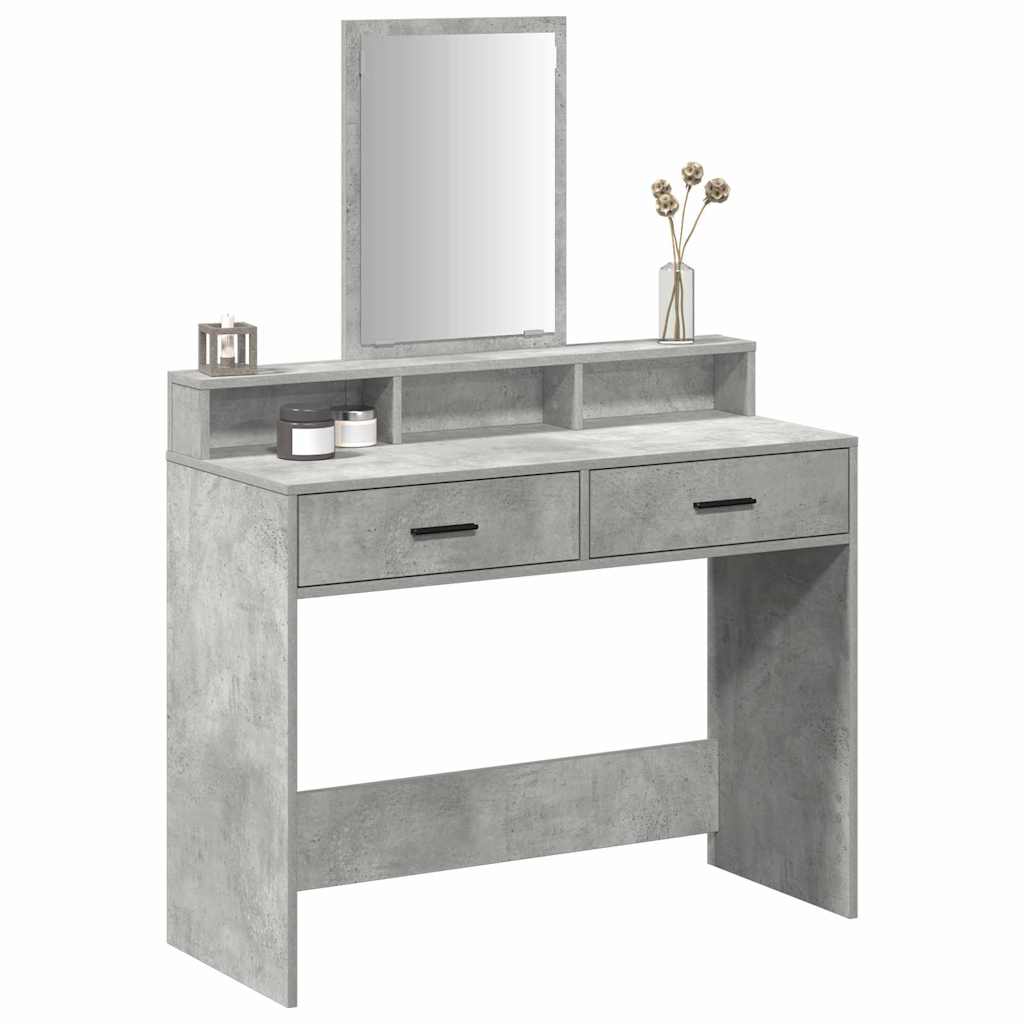 Dressing Table Concrete grey 100 x 41 x 140 cm Engineered wood