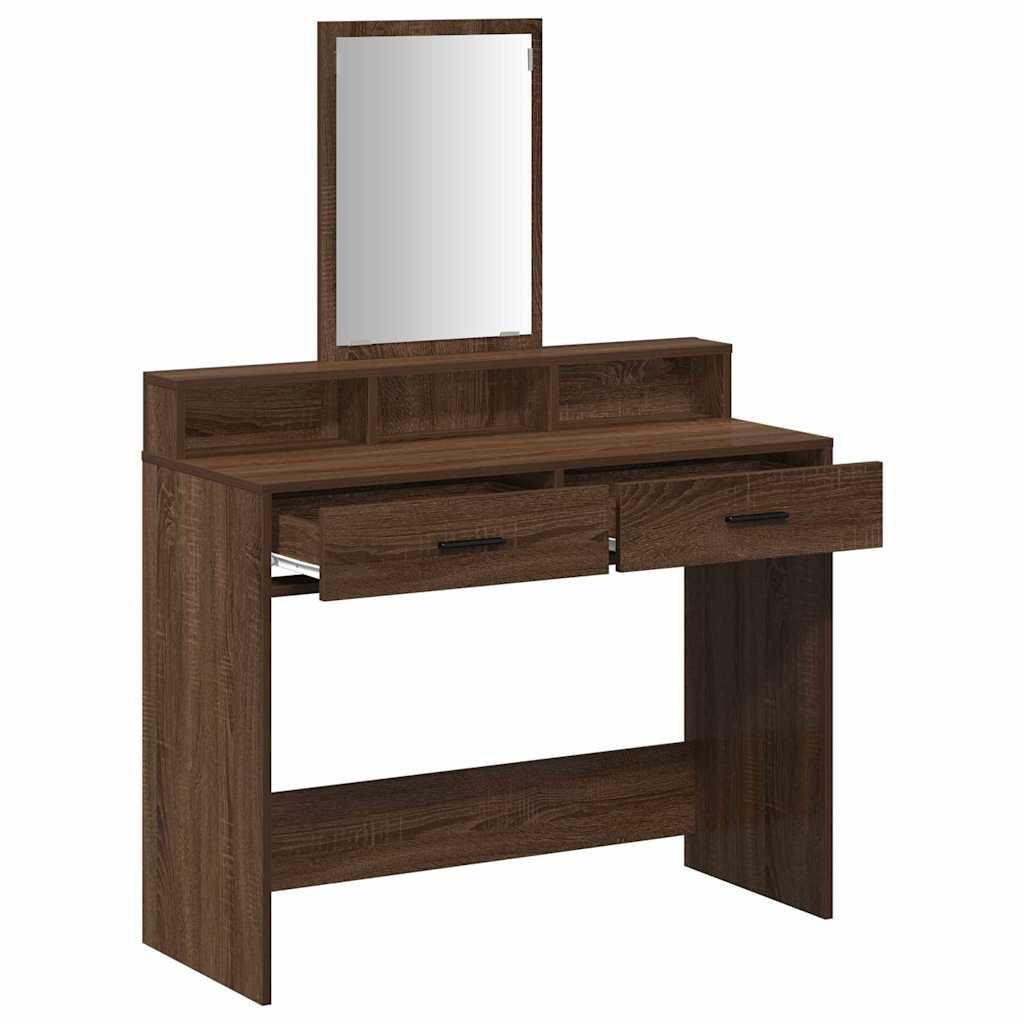 Dressing Table Brown oak 100 x 41 x 140 cm Engineered wood